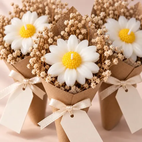 Margaritas para invitados: detalle de la cera